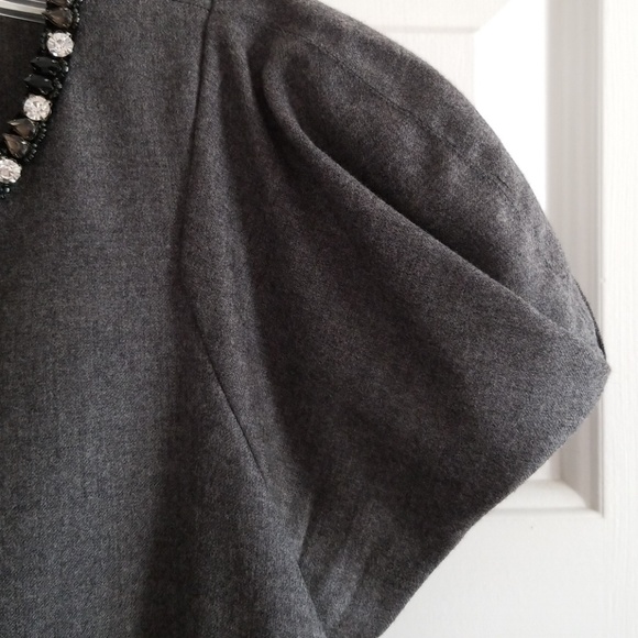 Robert Rodriguez chic & edgy grey wool shift dress - Picture 4 of 8